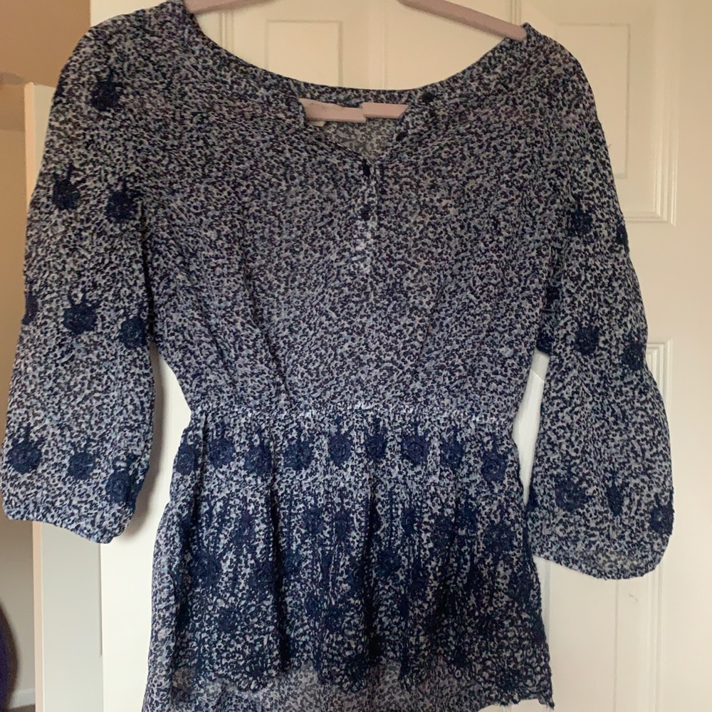 GUESS EMBROIDERED FLOWER SHIRT